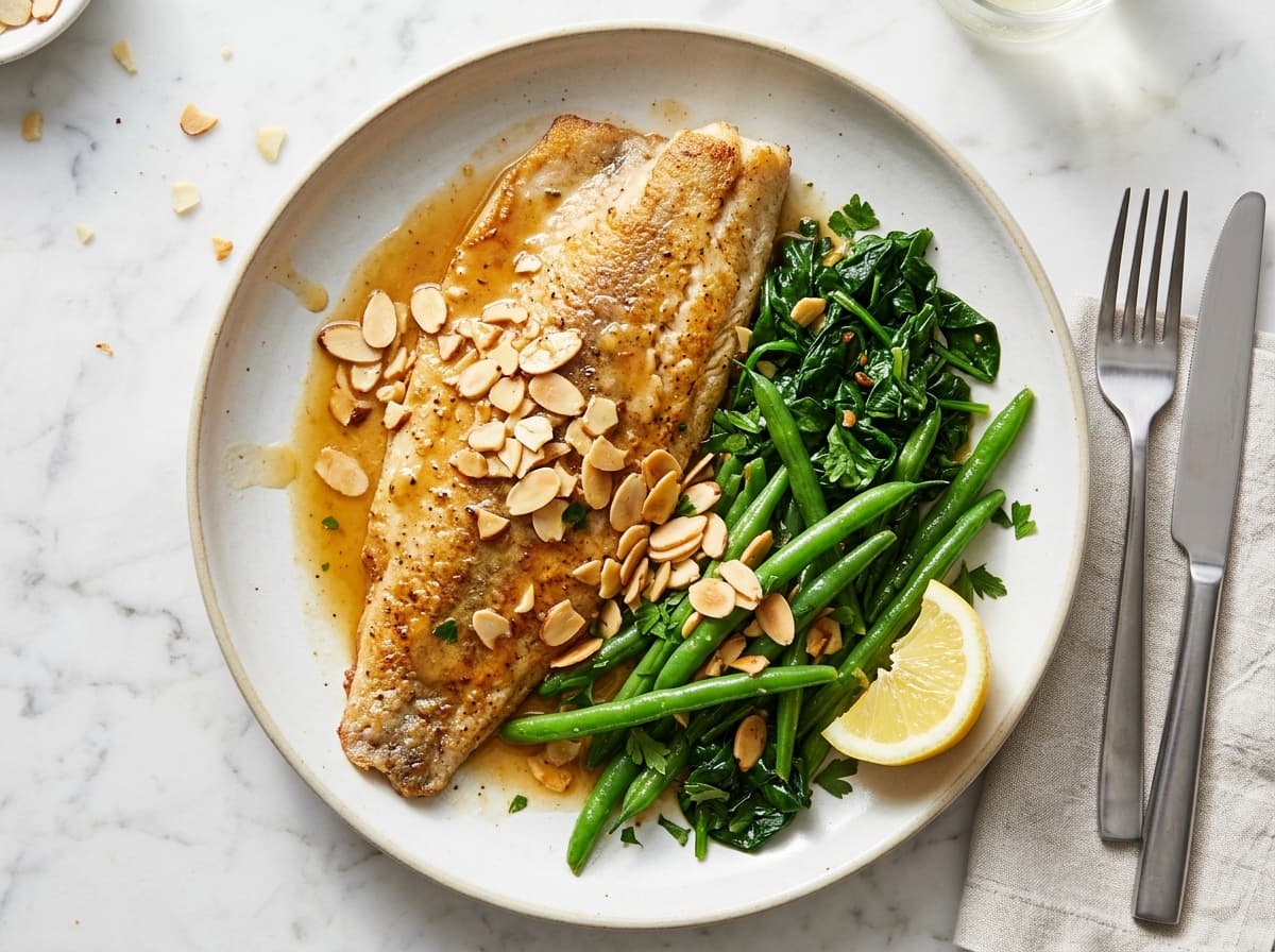Almond Butter Trout & Greens - french dinner recipe