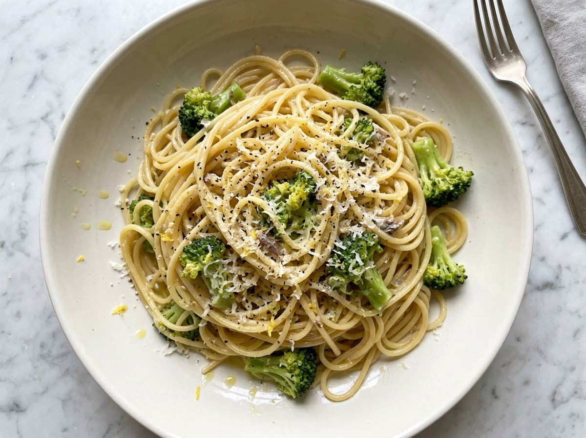 Anchovy Broccoli Spaghetti - italian dinner recipe