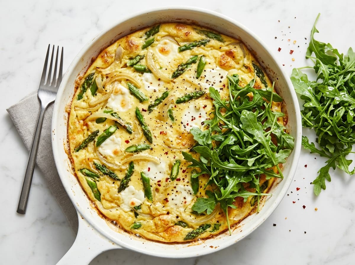 Asparagus Goat Cheese Frittata - italian dinner recipe