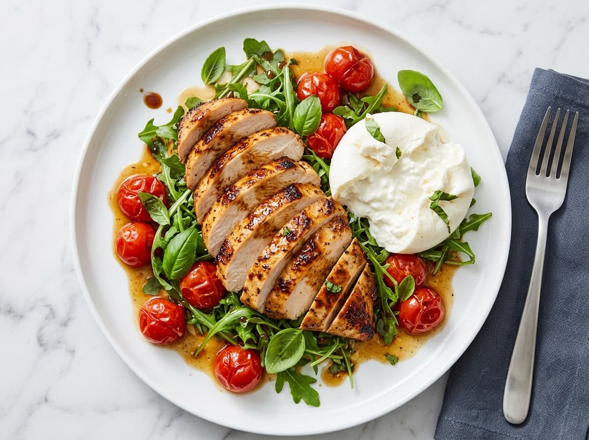 Balsamic Chicken & Burrata Plate