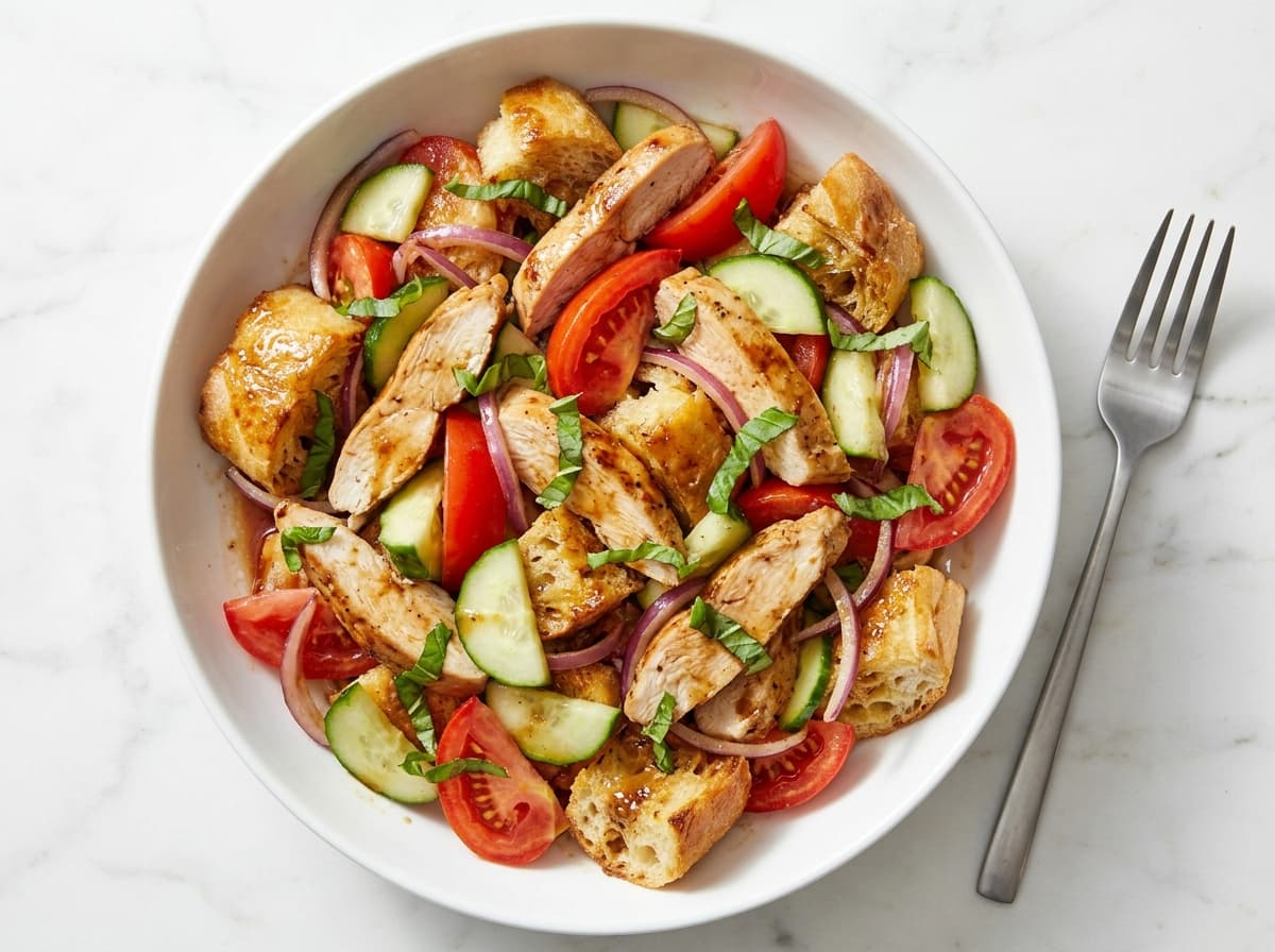 Balsamic Chicken Panzanella - italian dinner recipe