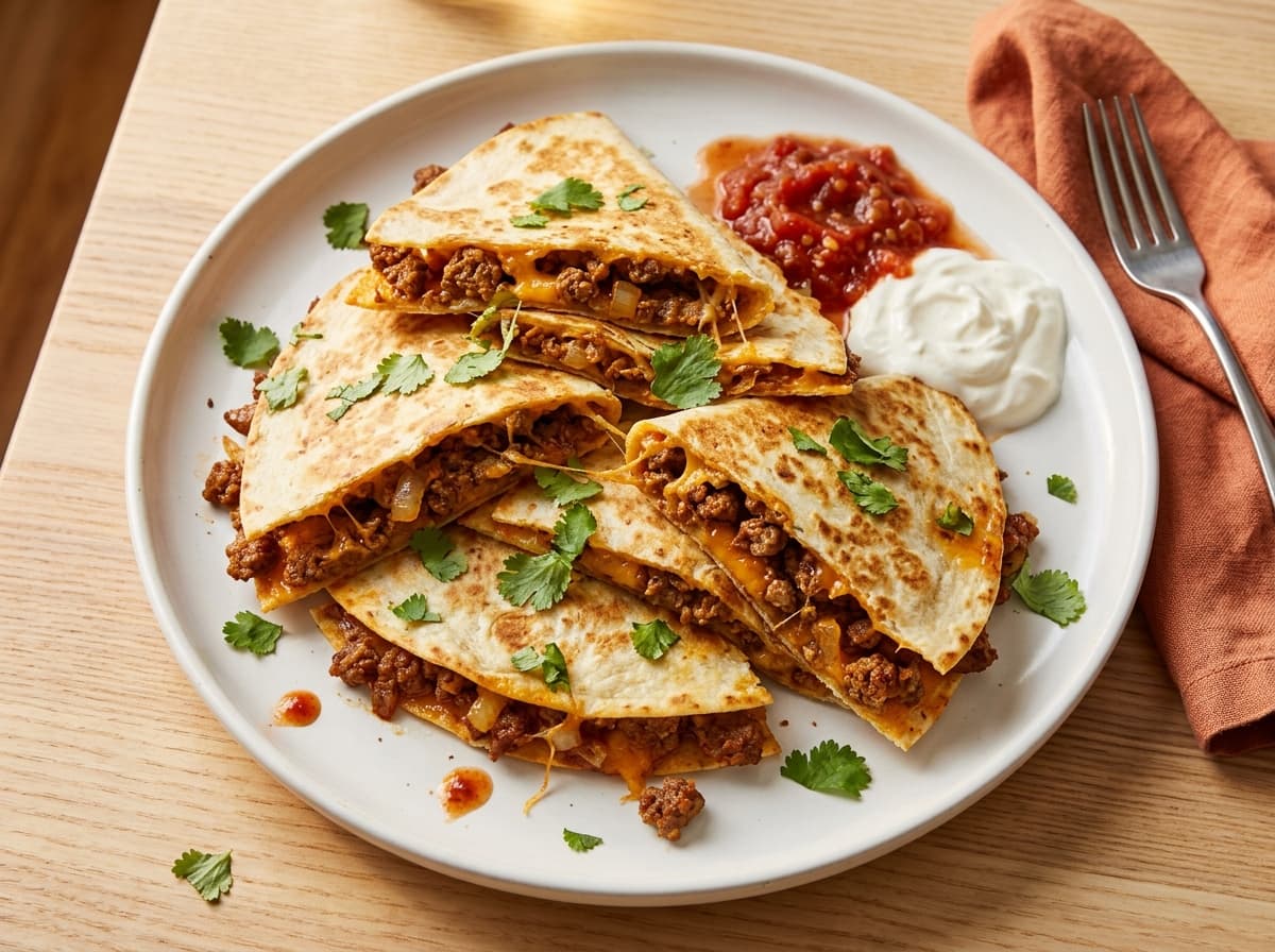 Beef & Cheese Quesadilla - mexican dinner recipe