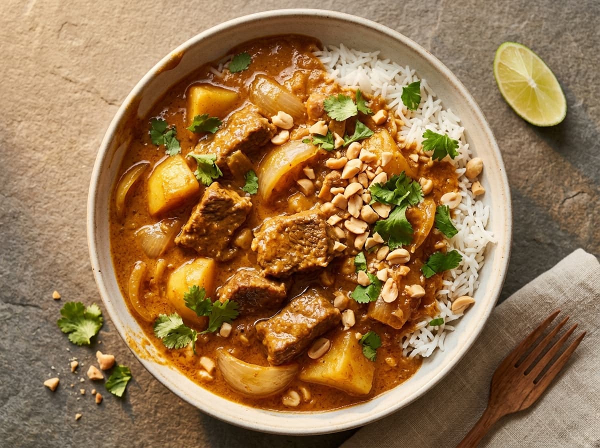 Beef Massaman Curry - thai dinner recipe