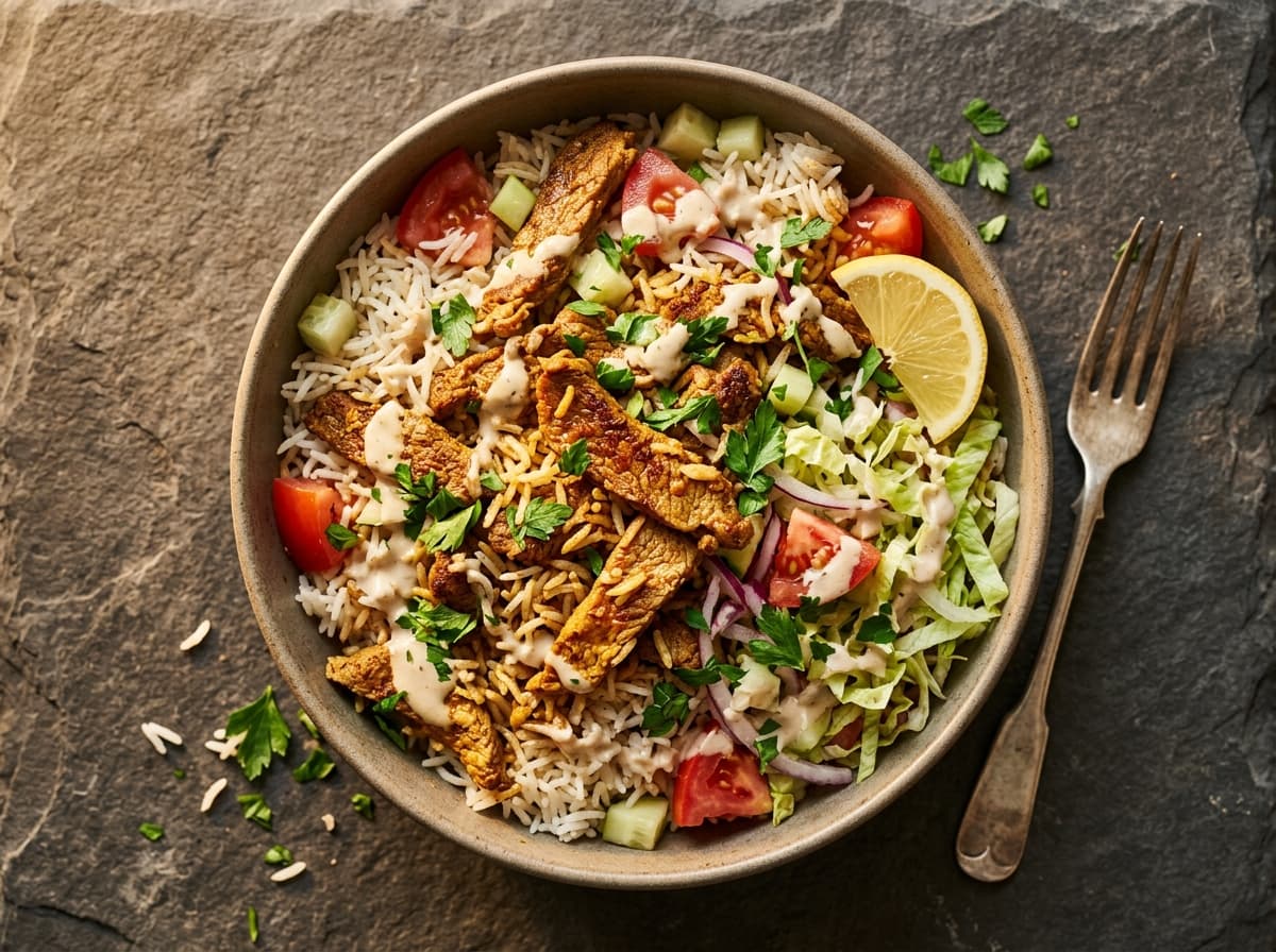 Beef Shawarma Bowl - middle_eastern dinner recipe