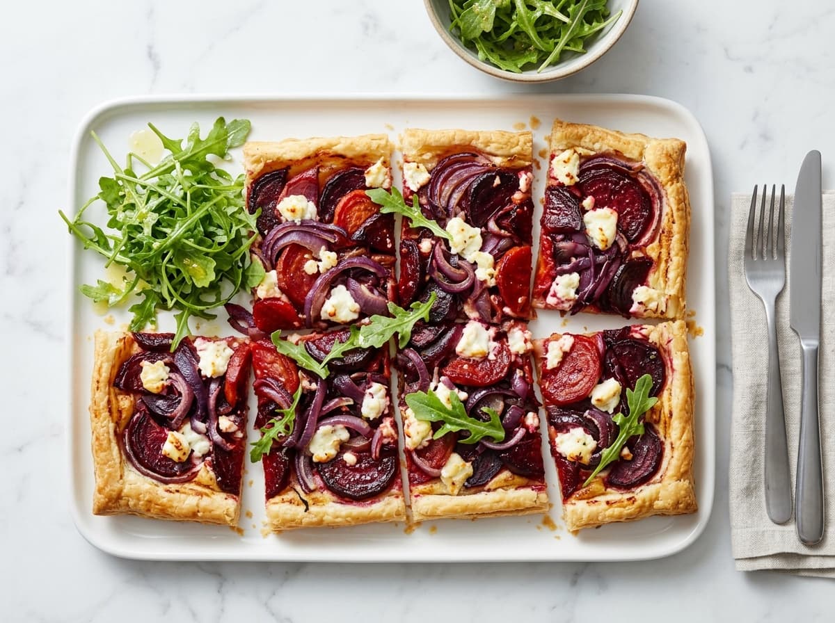 Beetroot Goat Cheese Tart - french dinner recipe