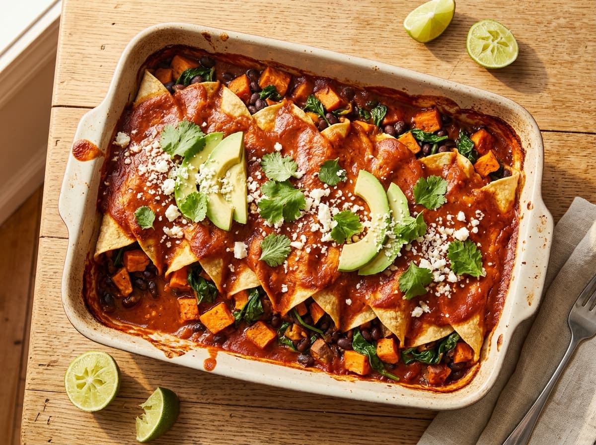 Black Bean & Sweet Potato Enchiladas