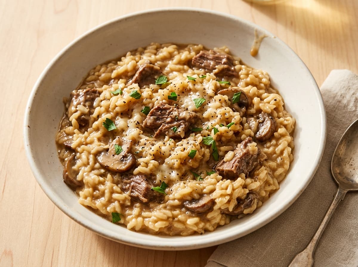 Braised Beef Risotto - italian dinner recipe