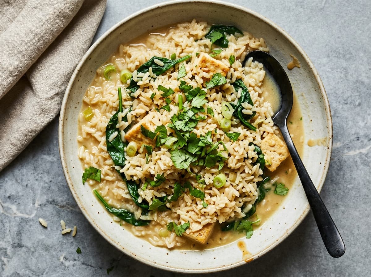Brothy Lemongrass Rice with Tofu