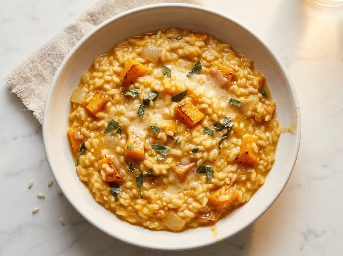 Butternut Squash & Sage Risotto - italian dinner recipe