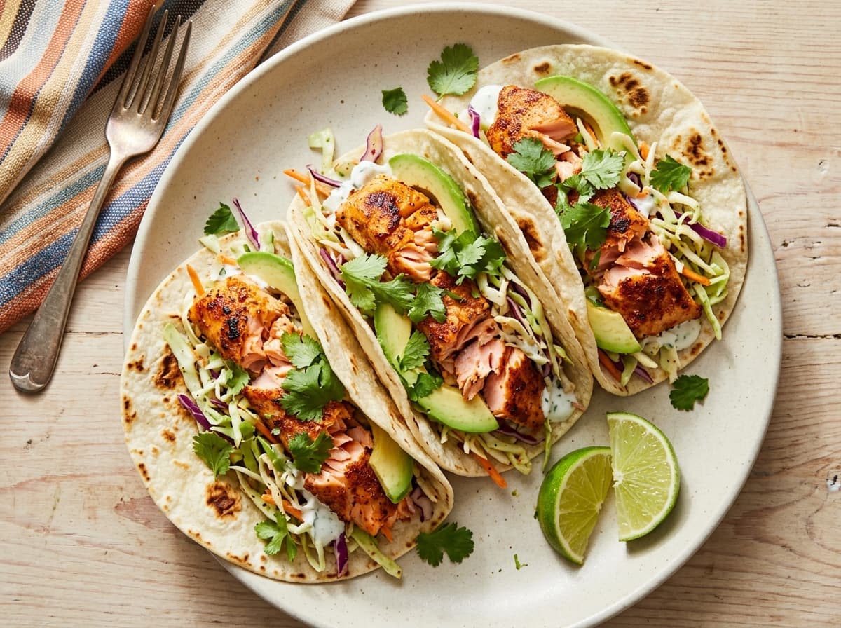 Cajun Salmon Tacos - mexican dinner recipe
