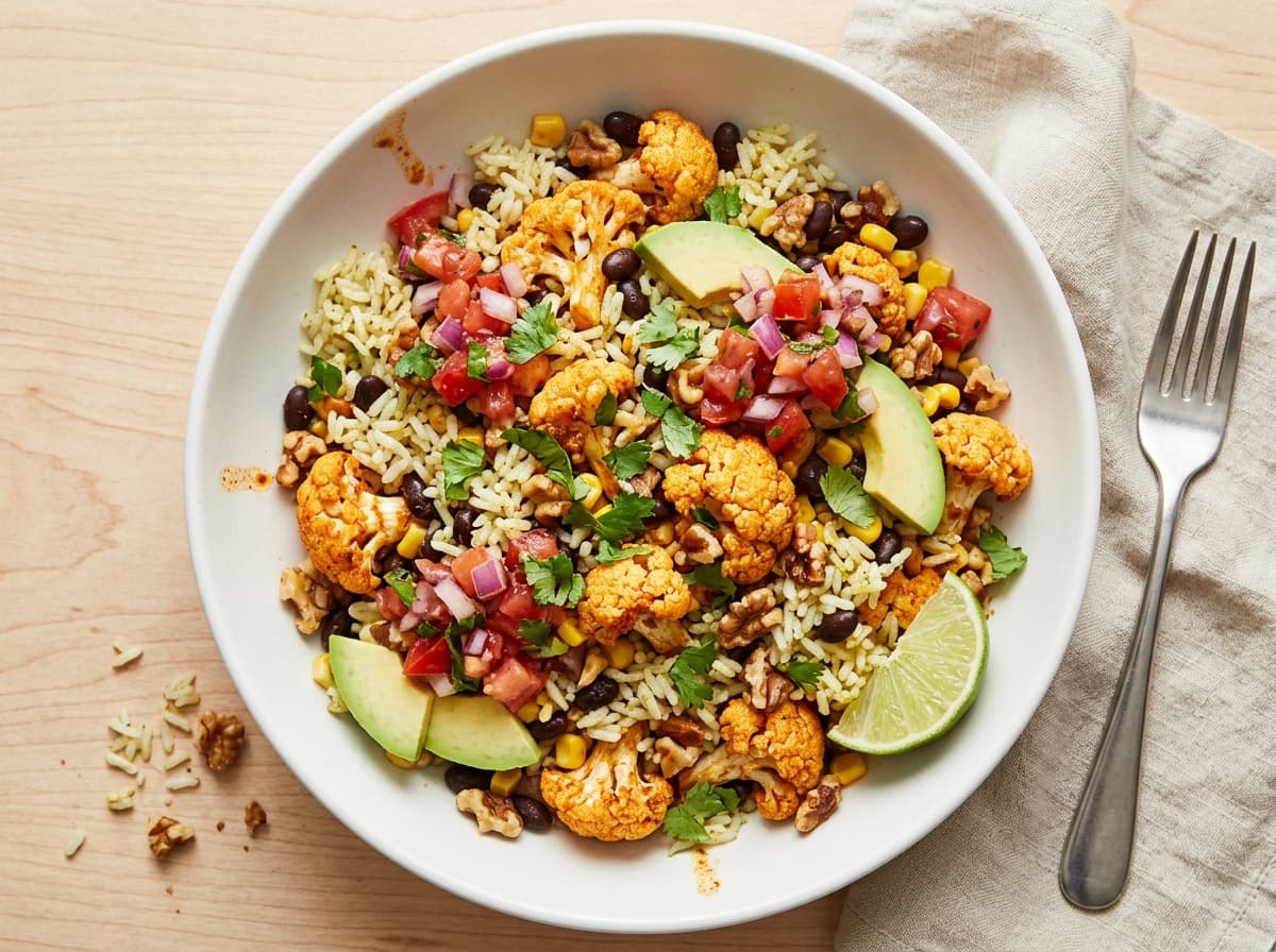Cauliflower Walnut Taco Bowl