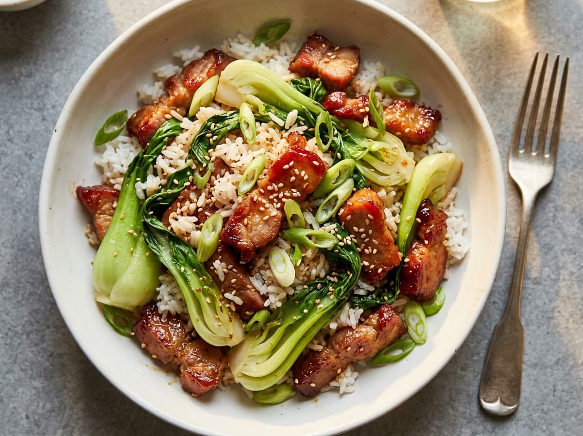 Char Siu Pork & Rice - chinese dinner recipe