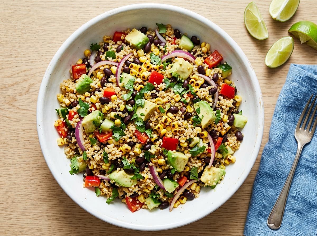 Charred Corn & Black Bean Salad - mexican dinner recipe