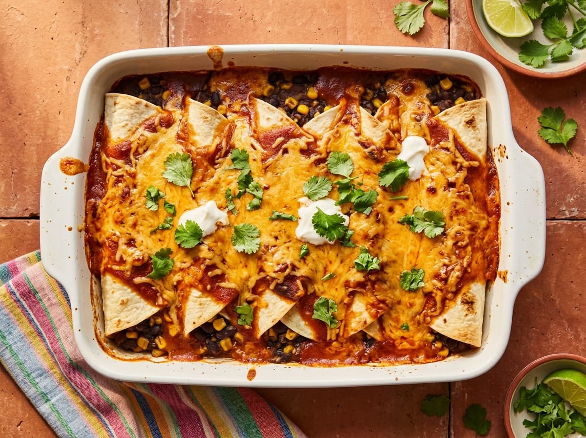 Cheese Bean Enchiladas