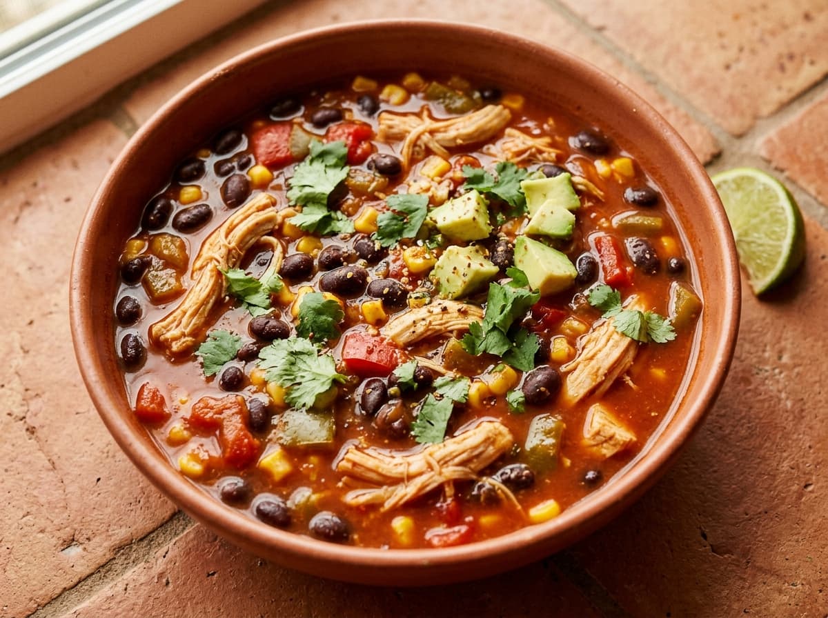 Chicken & Black Bean Soup - mexican dinner recipe