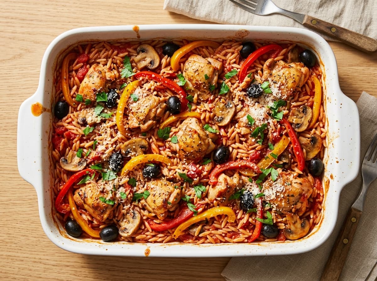 Chicken Cacciatore Traybake - italian dinner recipe
