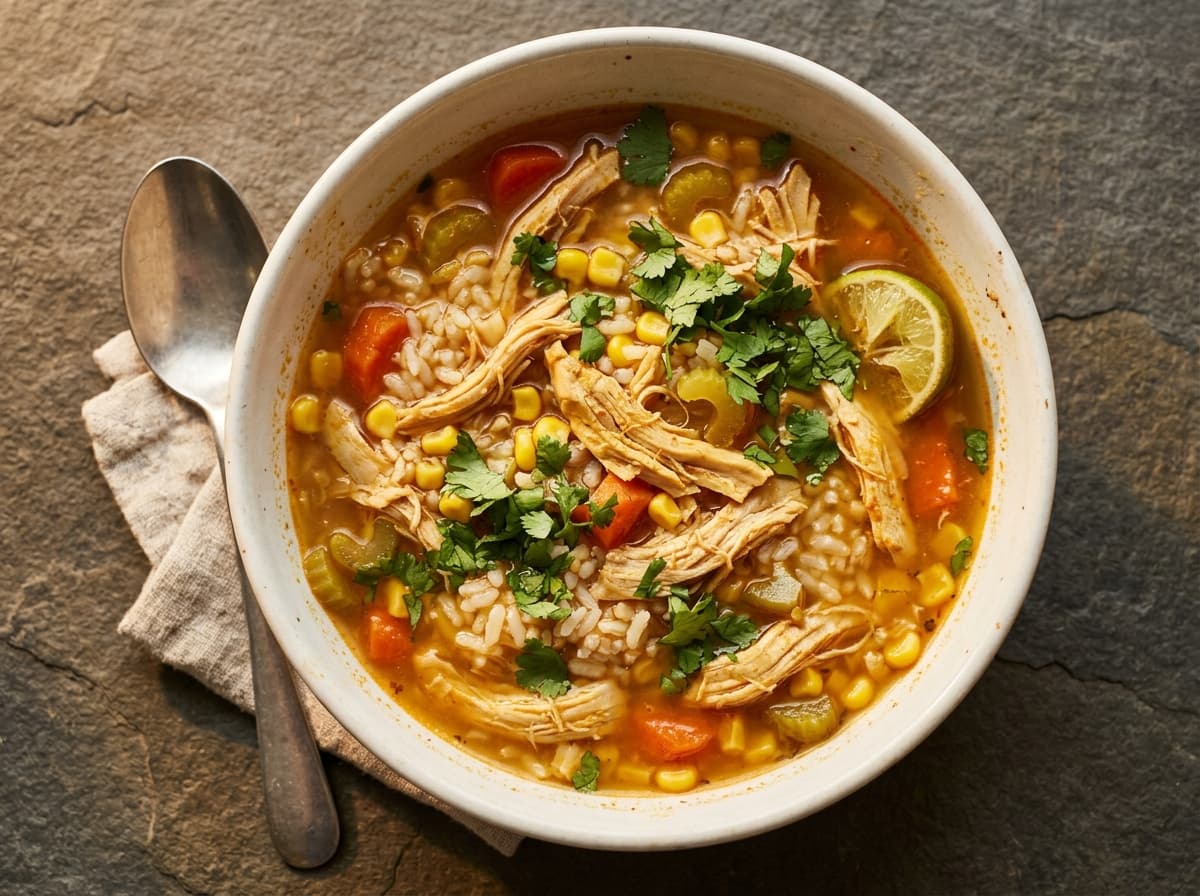 Chicken & Corn Soup - mexican dinner recipe