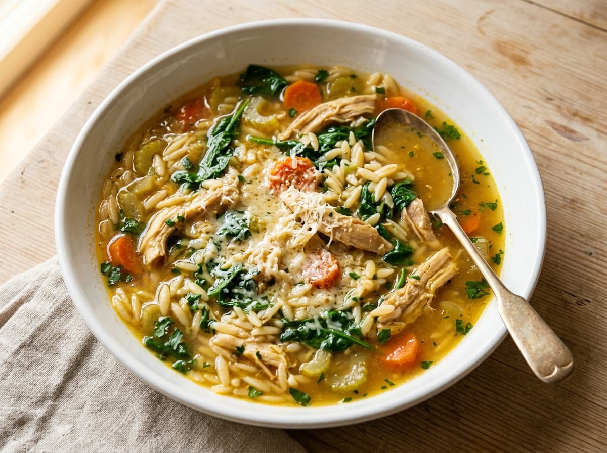 Chicken & Orzo Soup - italian dinner recipe