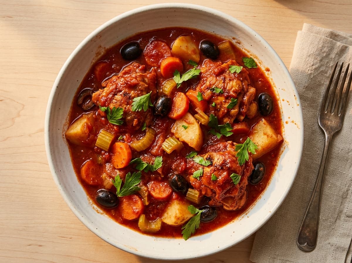Chicken Provençal Stew - french dinner recipe
