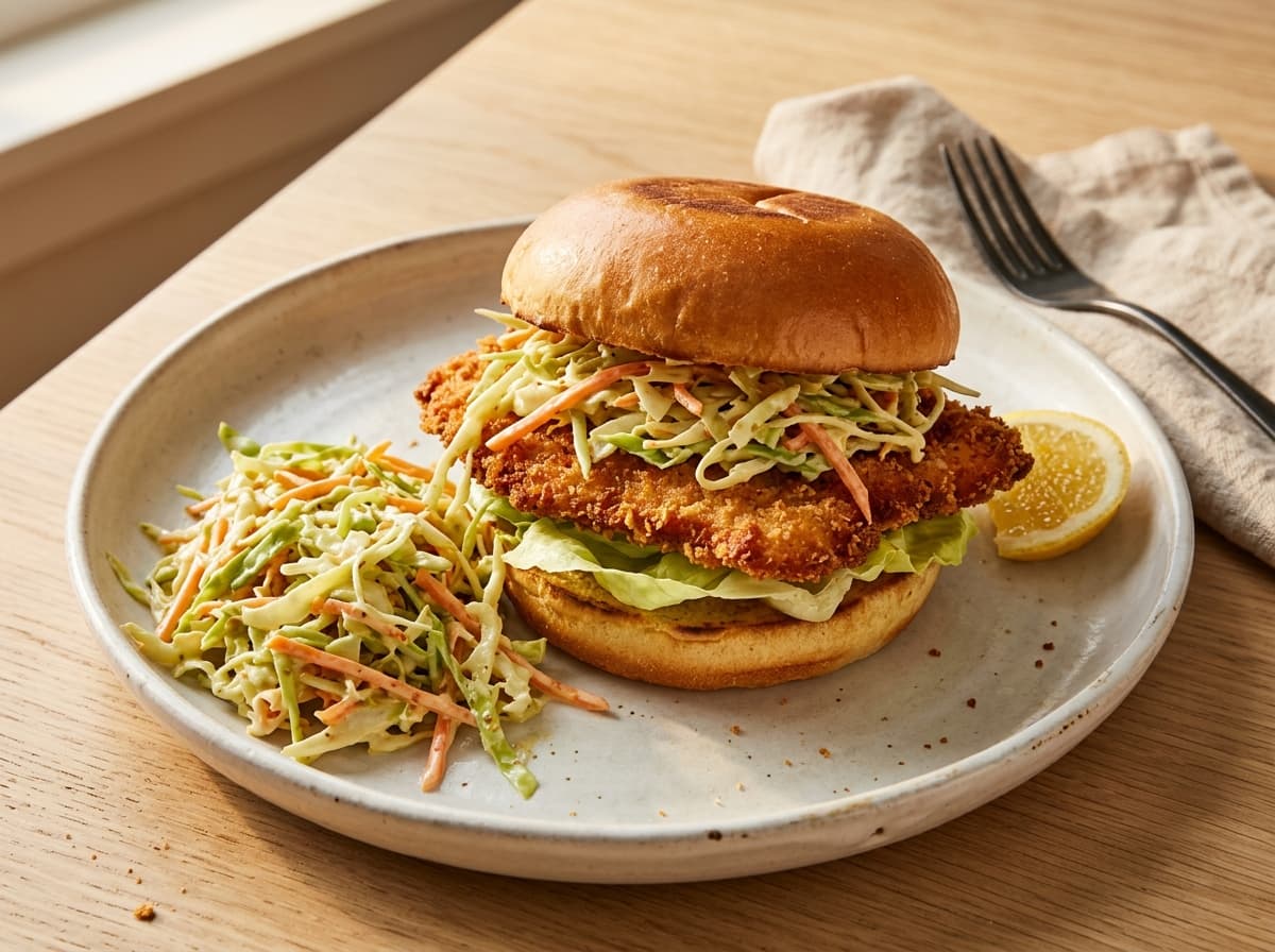 Chicken Schnitzel & Slaw Sandwich - other dinner recipe