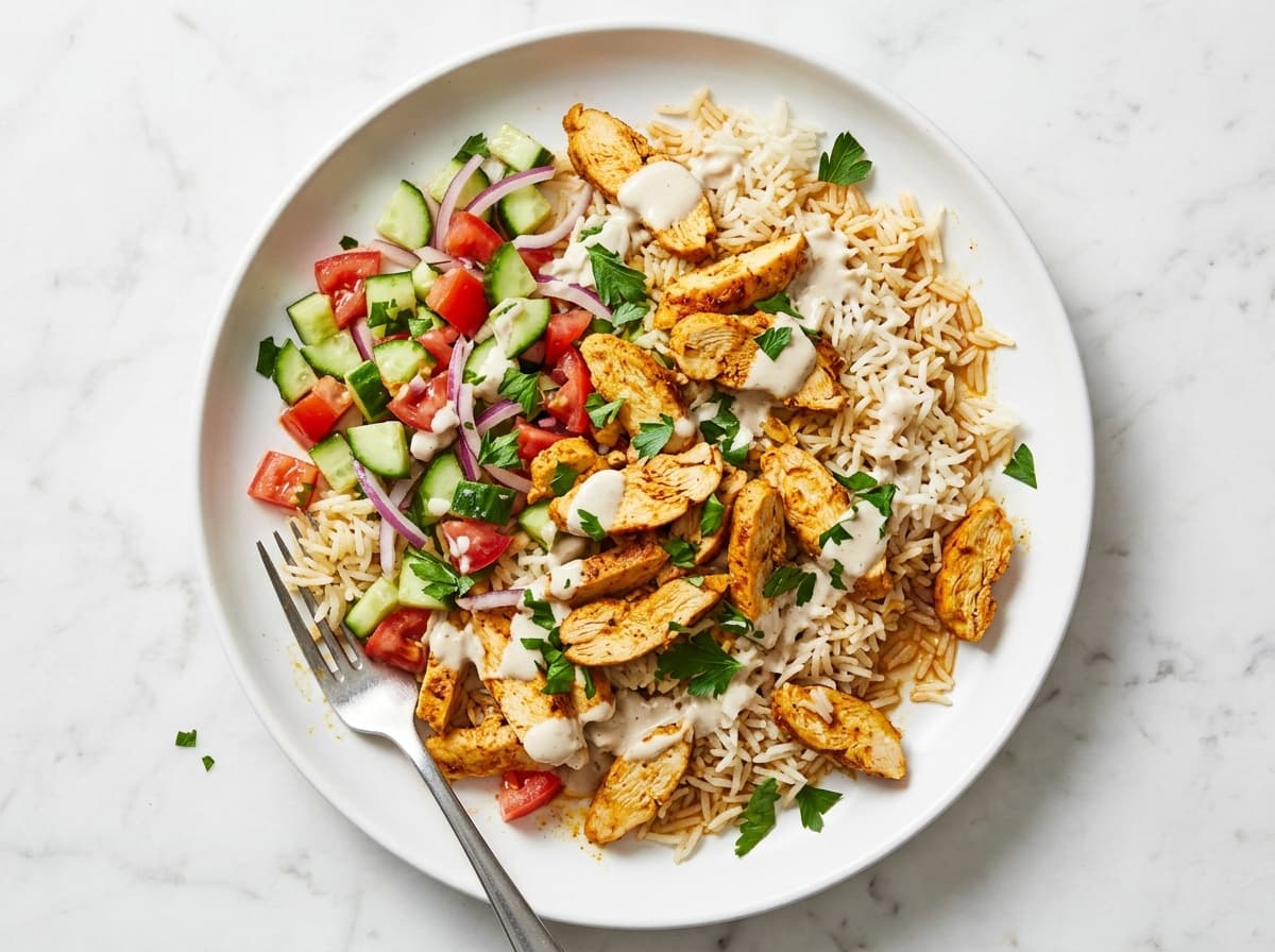 Chicken Shawarma Plate - mediterranean dinner recipe
