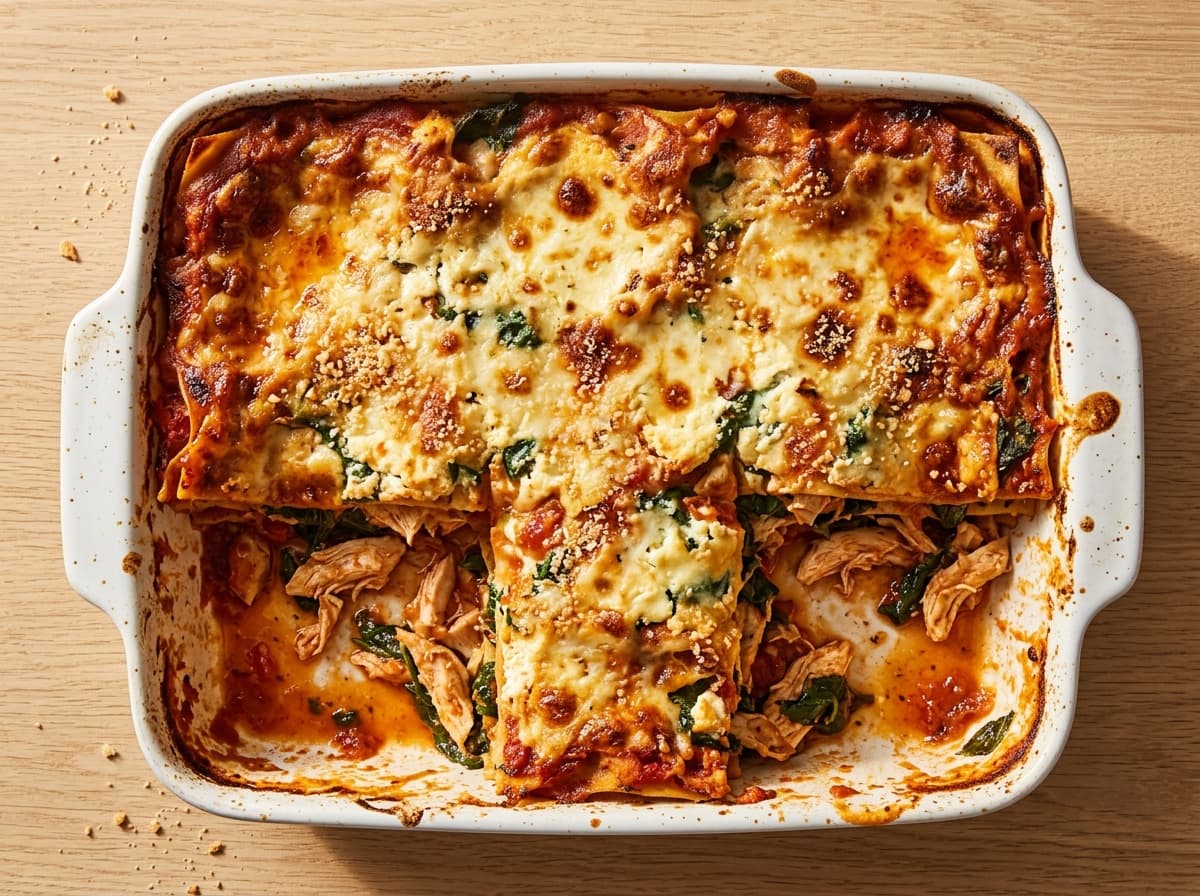 Chicken & Spinach Lasagne - italian dinner recipe