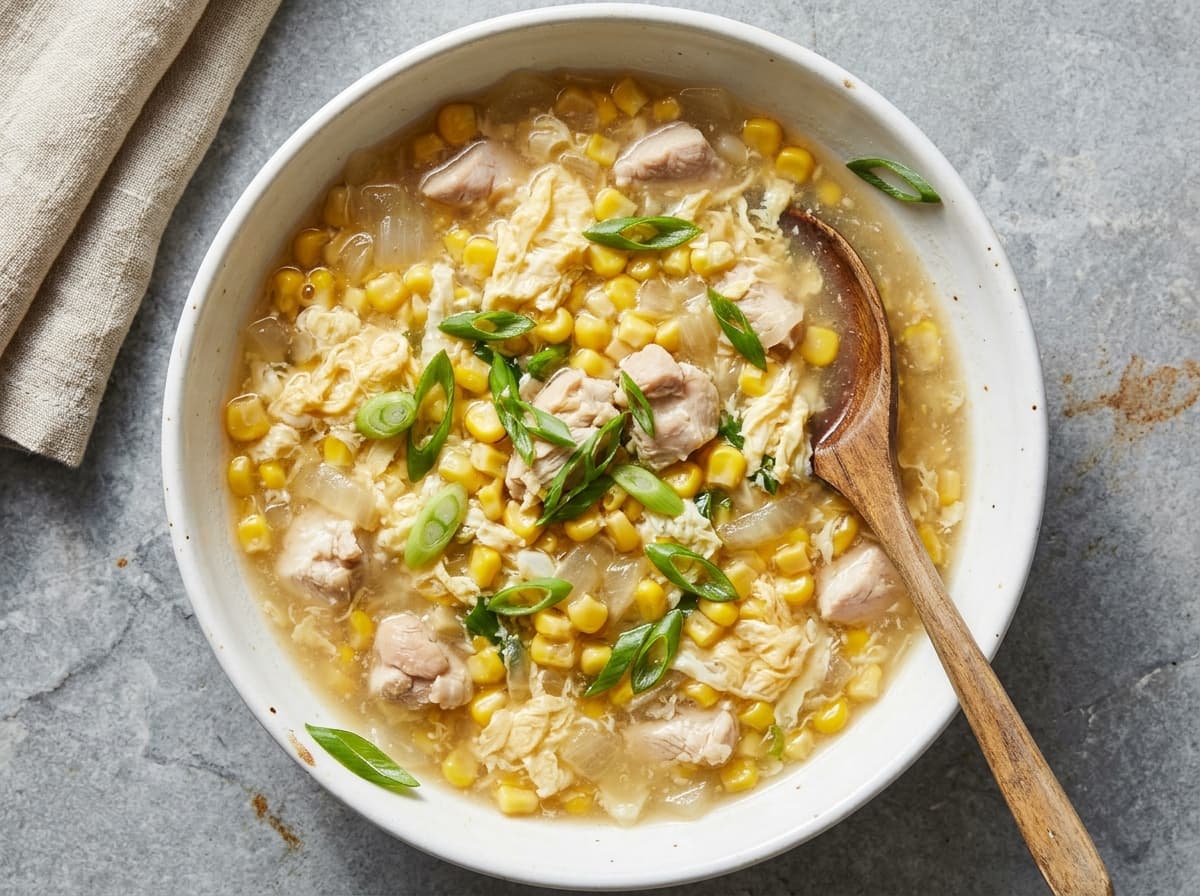 Chicken & Sweetcorn Soup - chinese dinner recipe