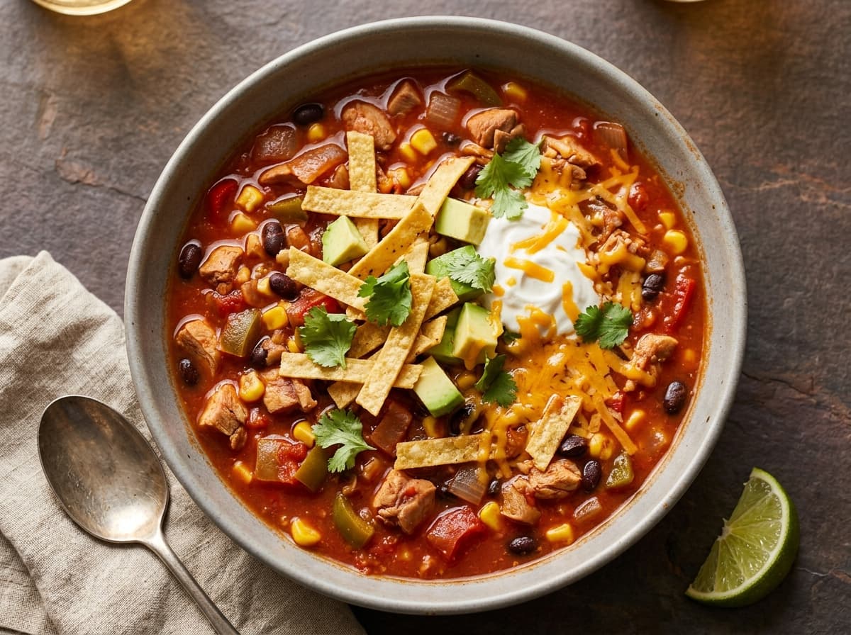 Chicken Tortilla Soup - mexican dinner recipe