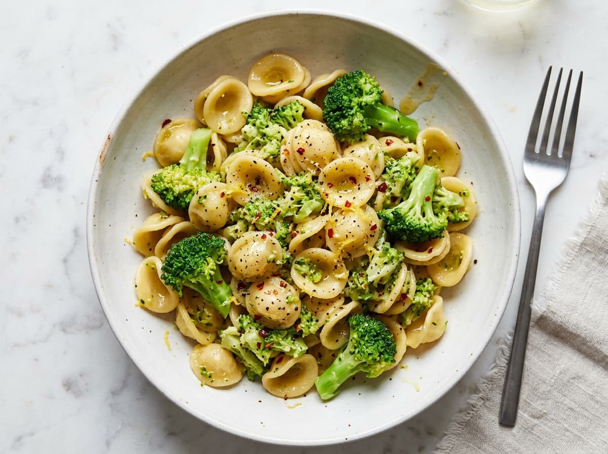 Chilli Broccoli Orecchiette - italian dinner recipe