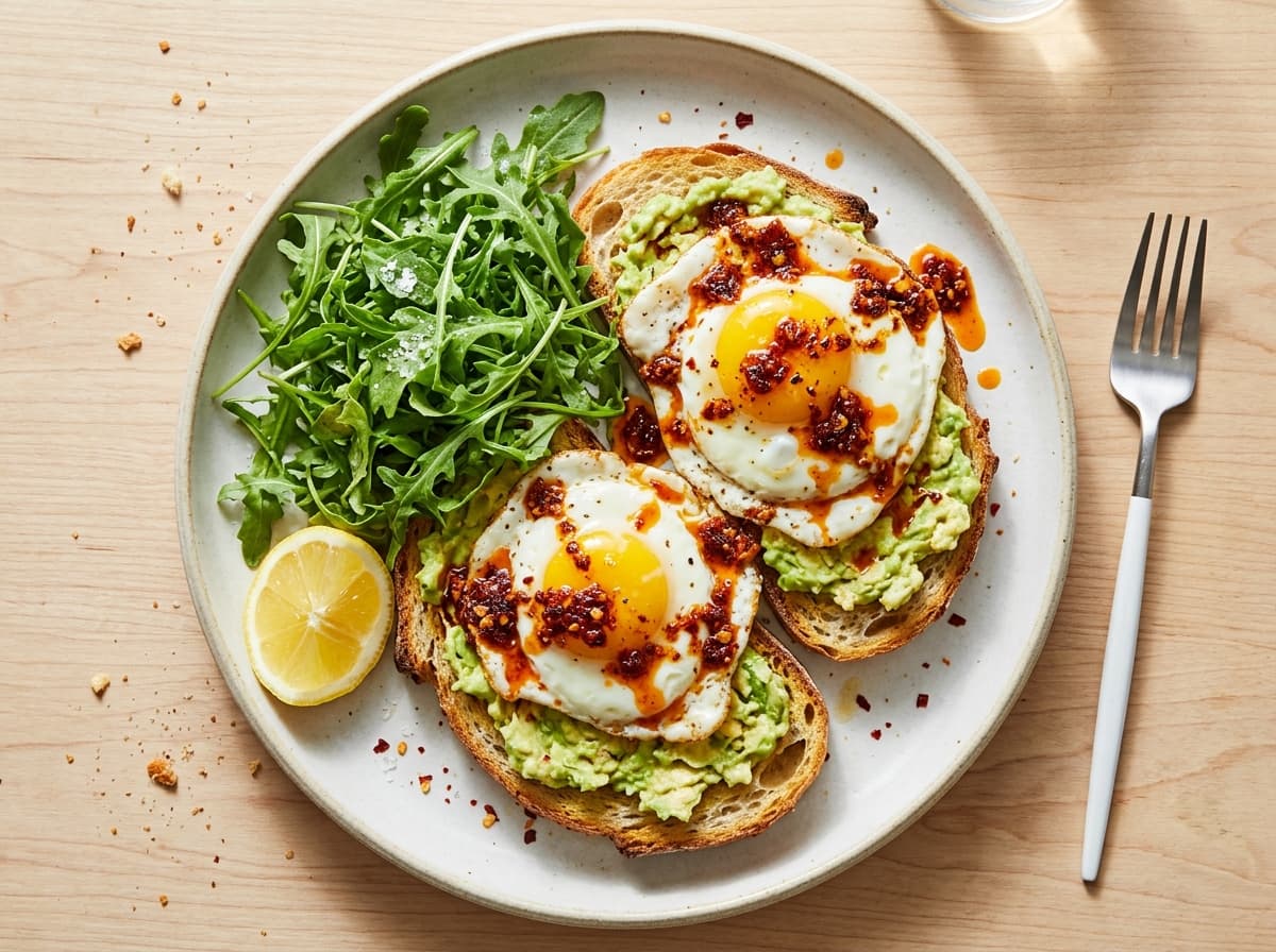 Chilli Crisp Eggs & Avocado Toast - other dinner recipe