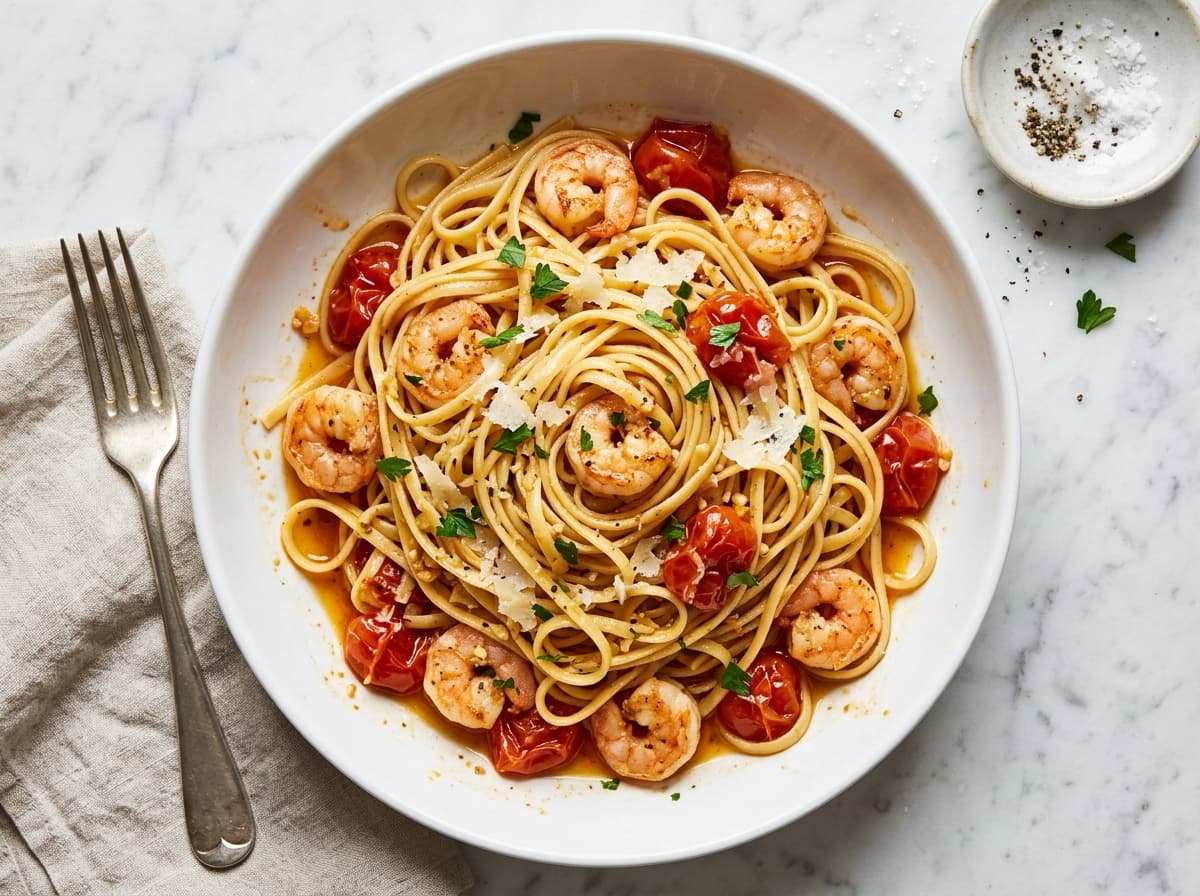 Chilli Oil Prawn Linguine - other dinner recipe