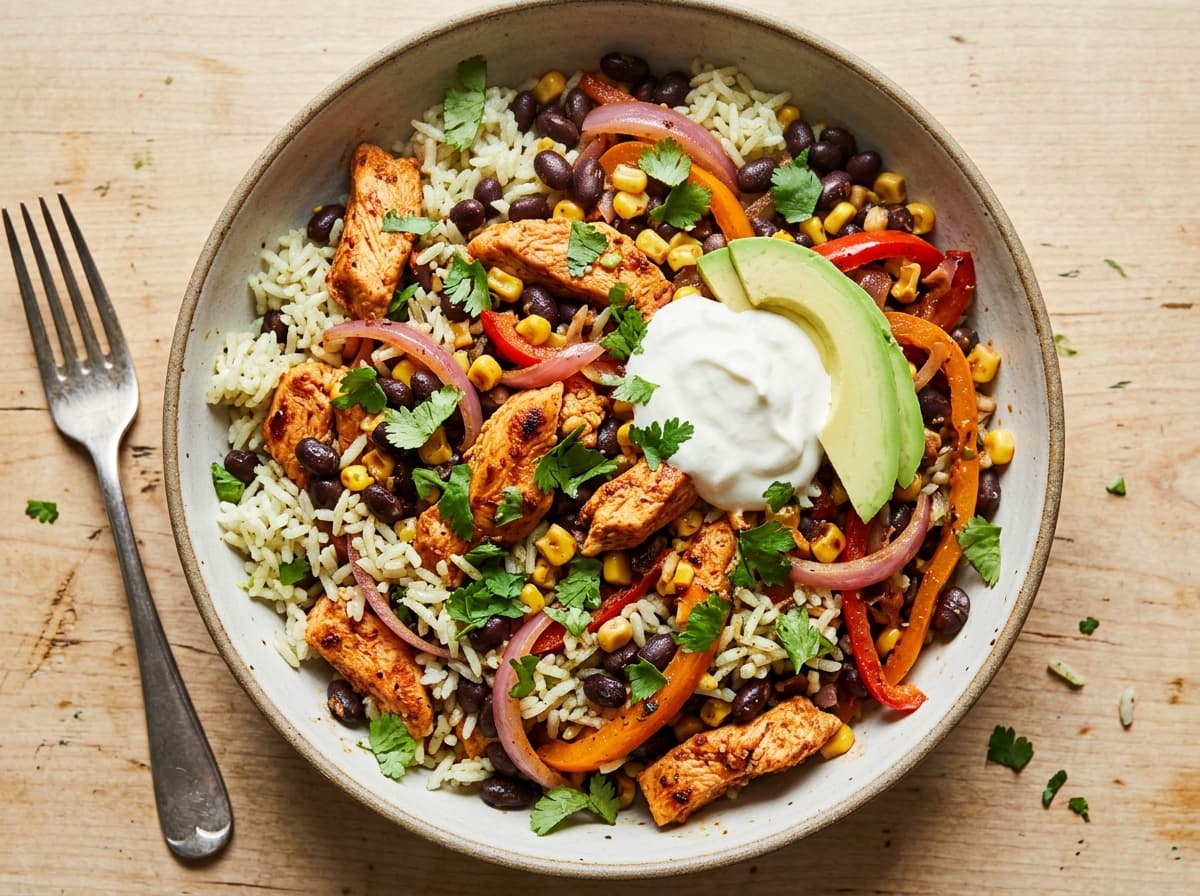Chipotle Chicken & Black Bean Bowl - mexican dinner recipe
