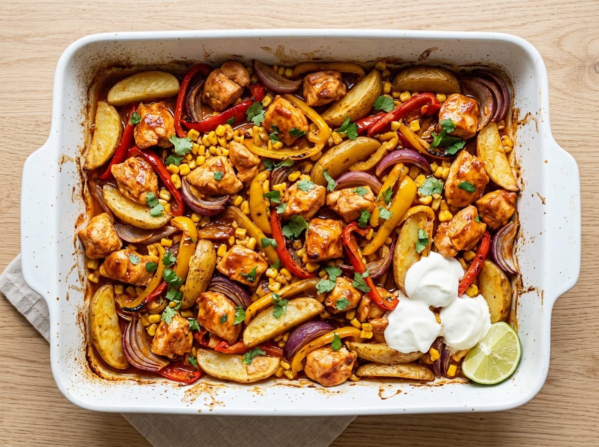 Chipotle Chicken Traybake - mexican dinner recipe