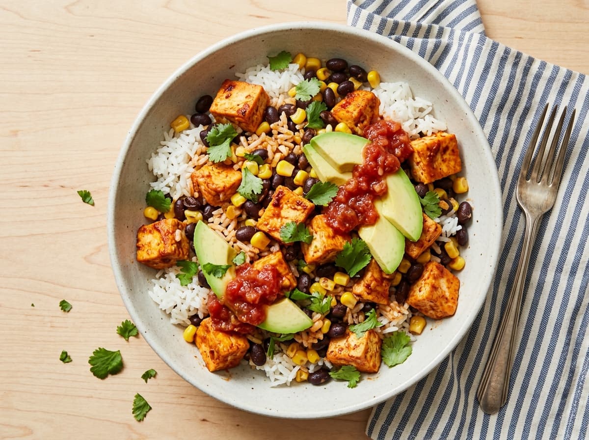 Chipotle Tofu Rice & Beans