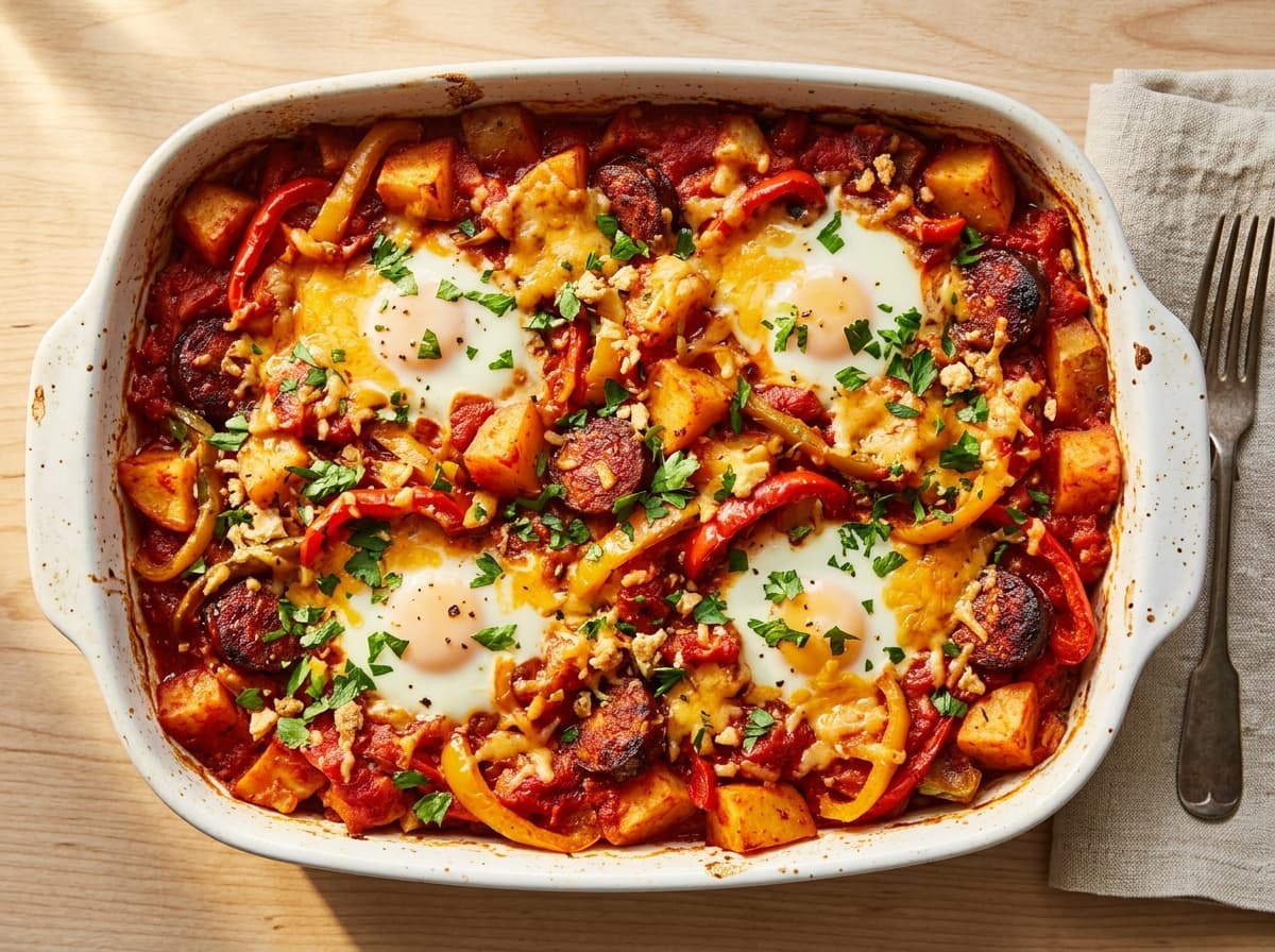 Chorizo & Pepper Egg Bake - other dinner recipe