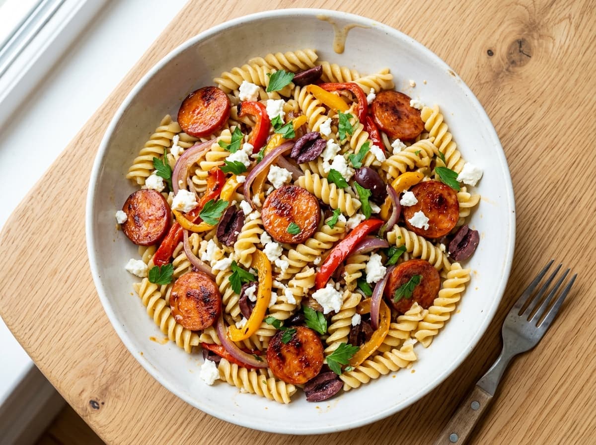 Chorizo Roasted Pepper Pasta Salad - other dinner recipe