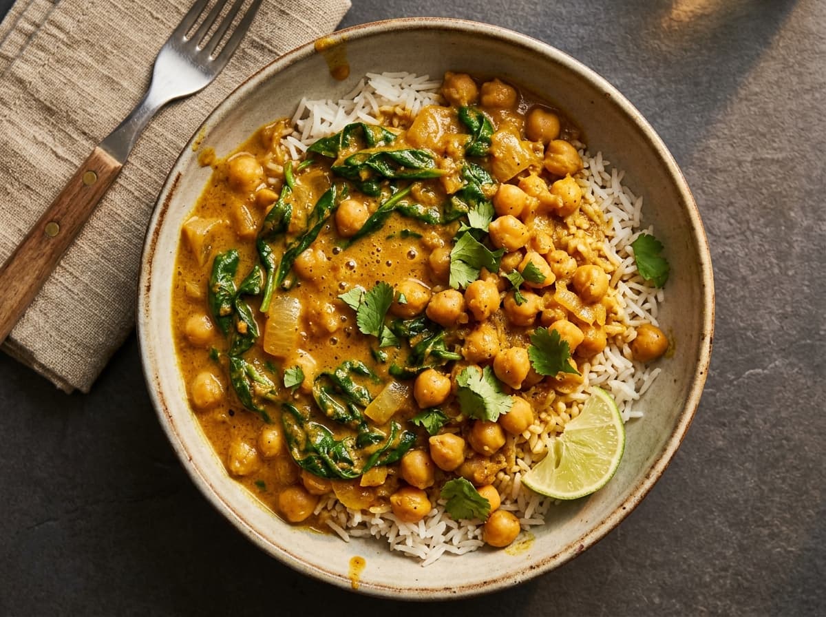 Coconut Chickpea Bowl - indian dinner recipe