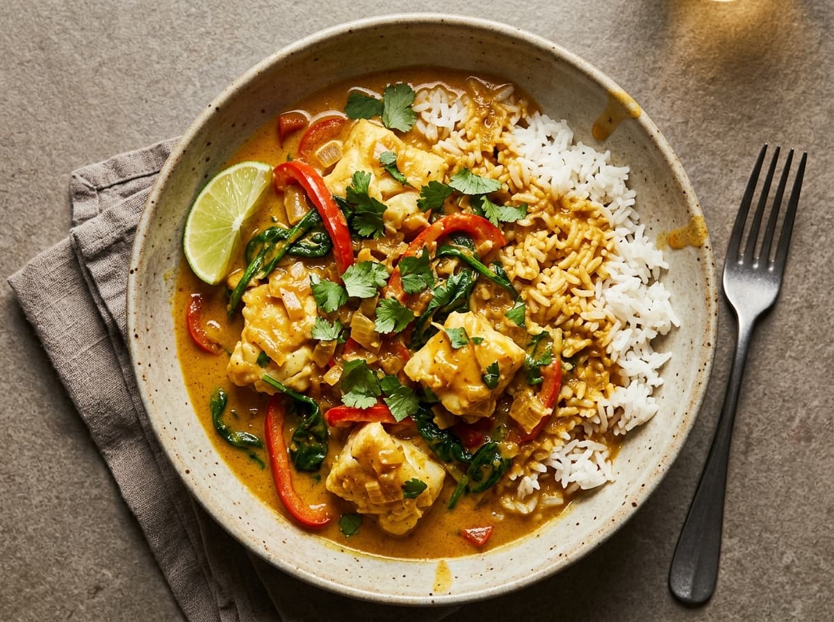 Coconut Lemongrass Fish Curry - asian dinner recipe