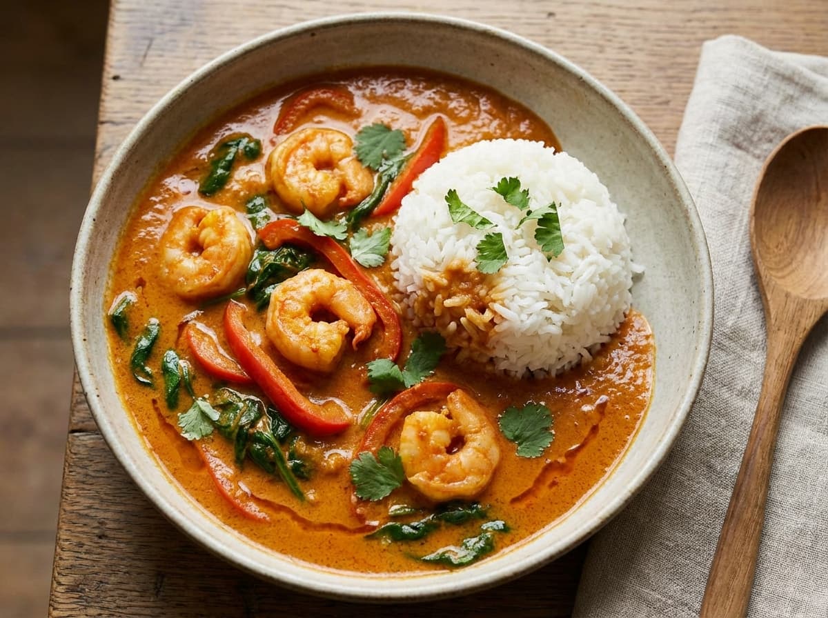 Coconut Prawn Curry & Rice