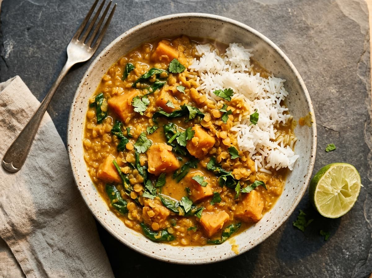 Coconut Sweet Potato Dal