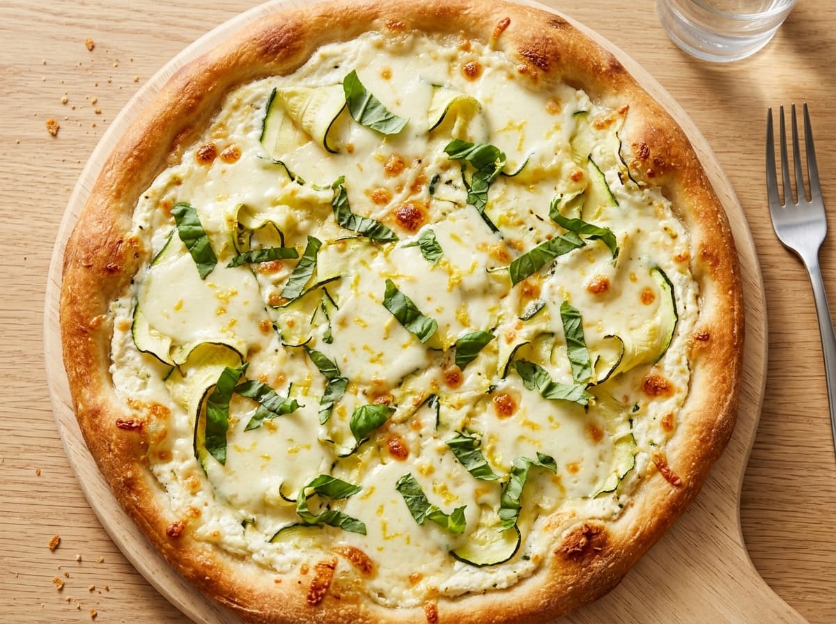 Courgette Ricotta Pizza - italian dinner recipe