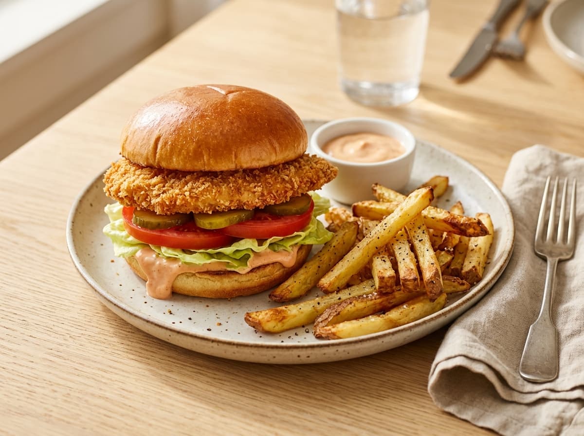 Crispy Chicken Burger - american dinner recipe