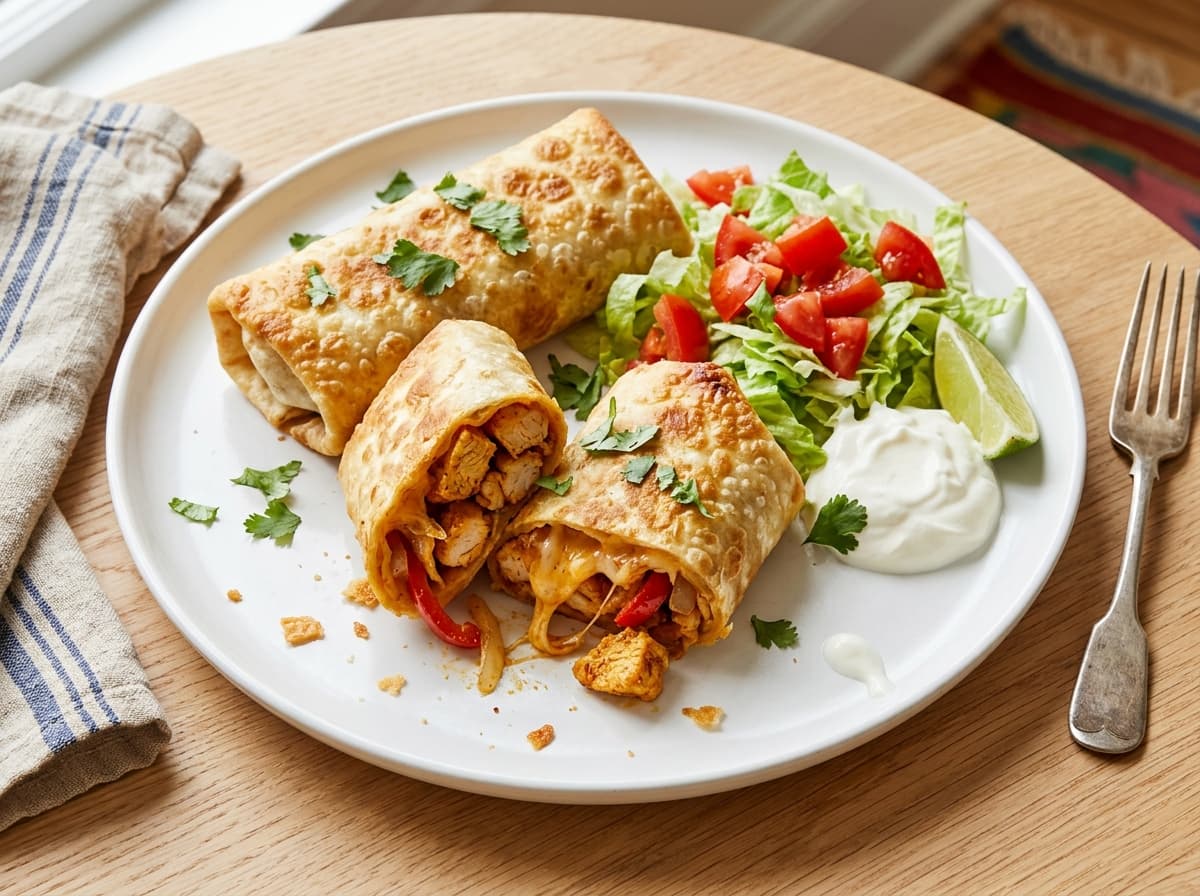 Crispy Chicken Chimichangas - mexican dinner recipe