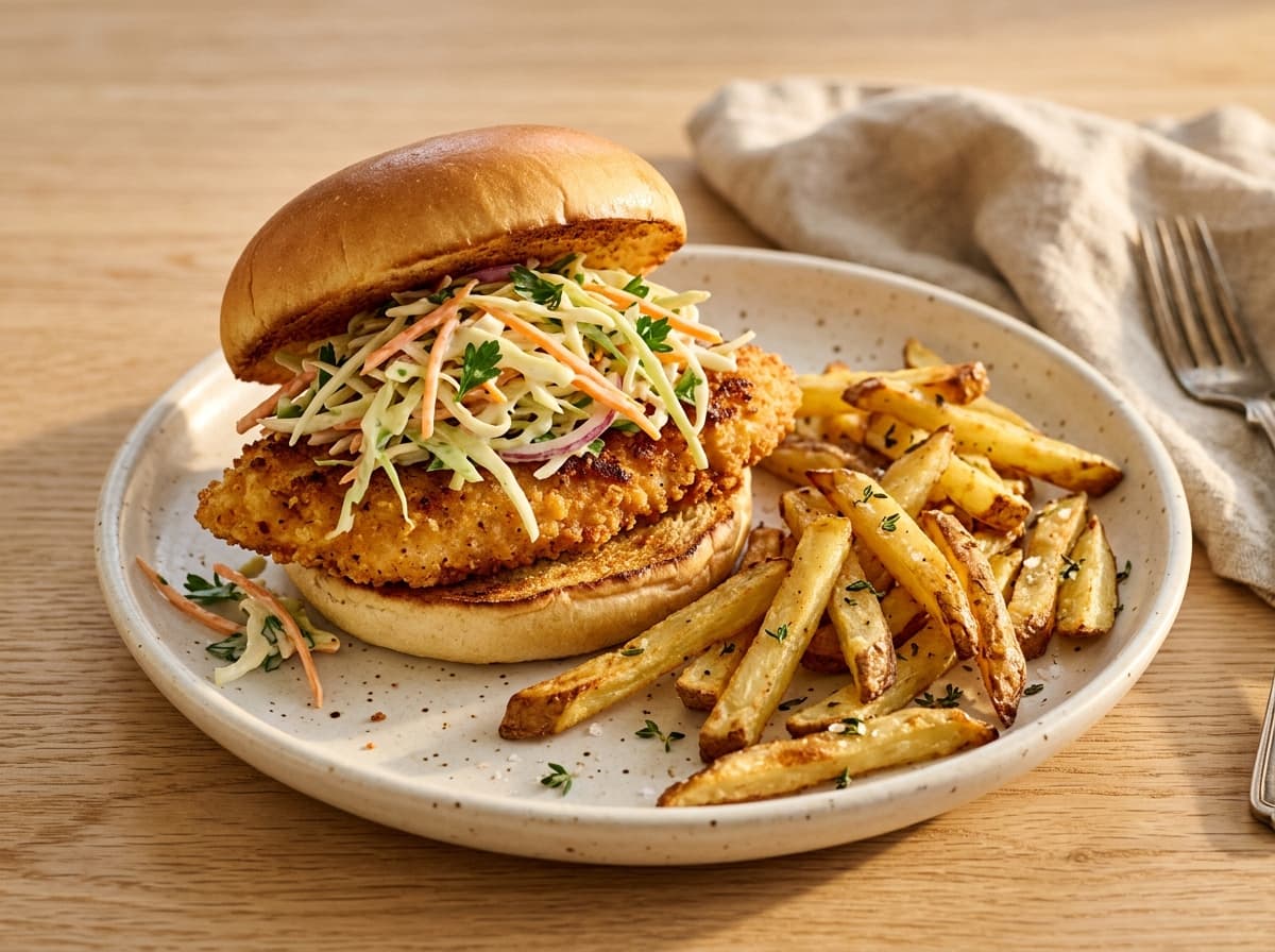 Crispy Chicken & Coleslaw Burger