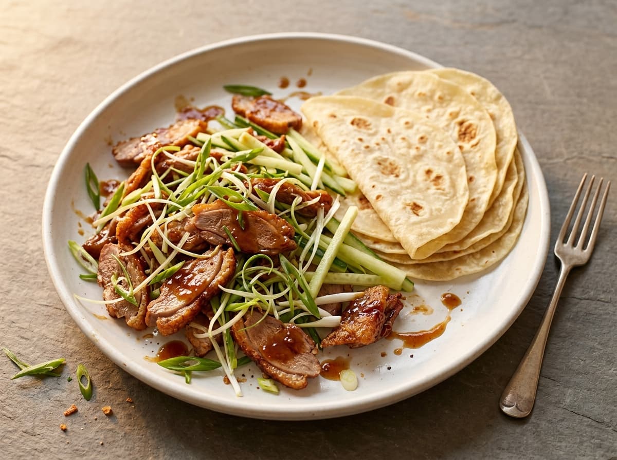 Crispy Duck & Spring Onion Pancakes - chinese dinner recipe
