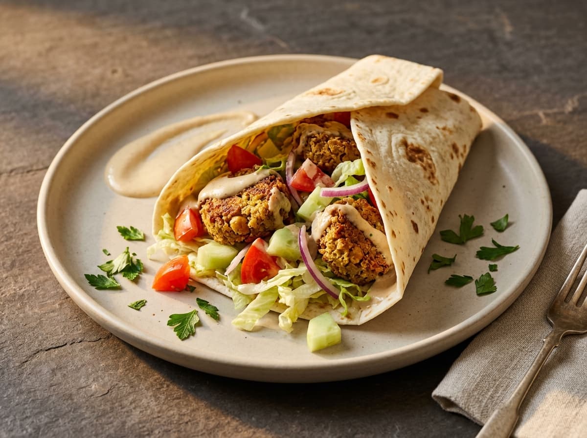 Crispy Falafel & Tahini Wrap