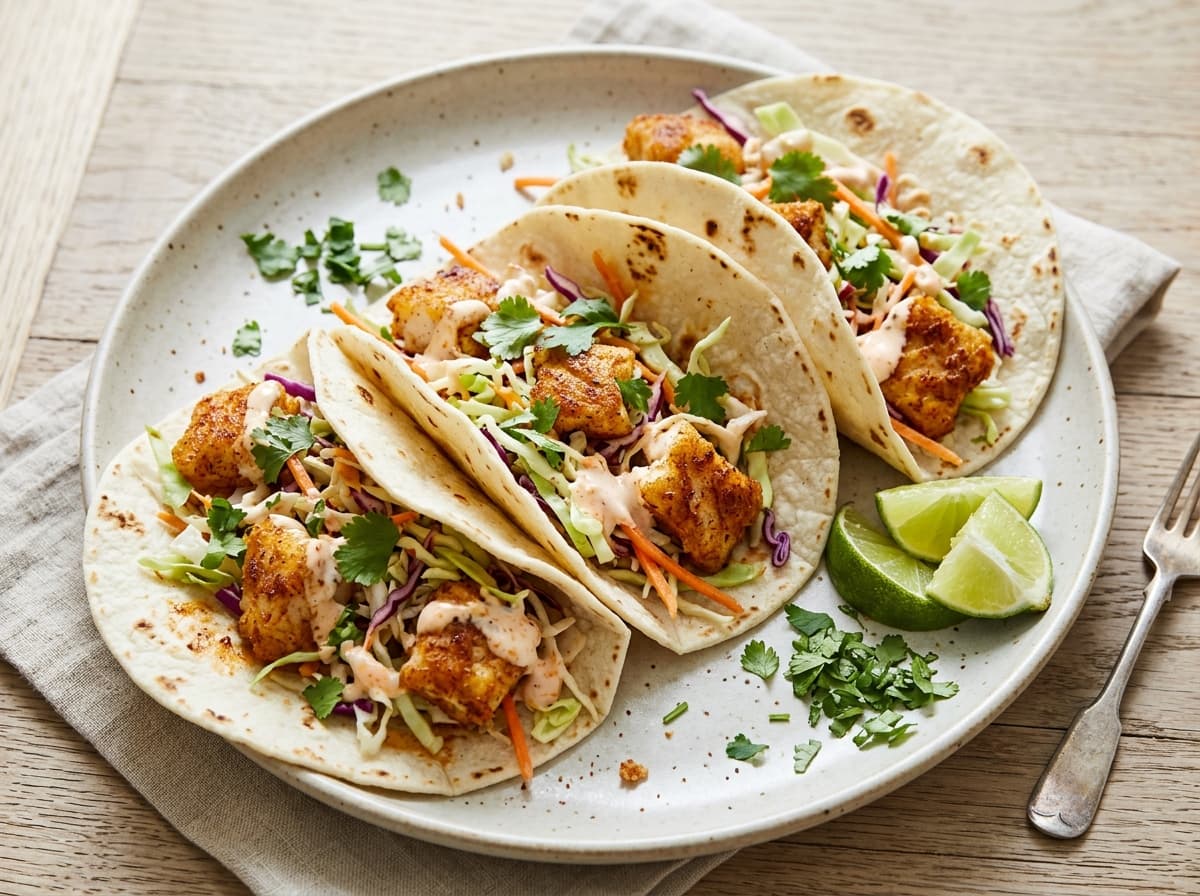 Crispy Fish Tacos & Slaw - american dinner recipe