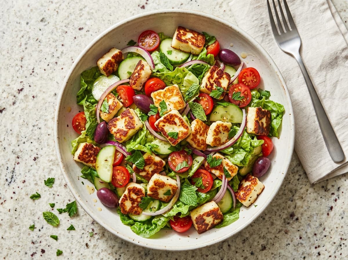 Crispy Halloumi Salad