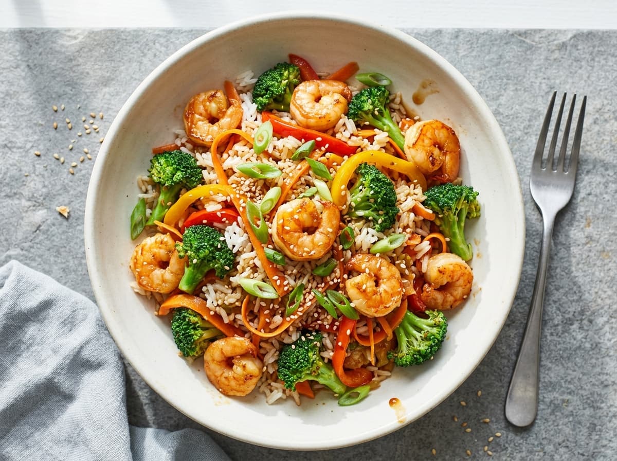 Crispy Prawn & Vegetable Stir-Fry - asian dinner recipe