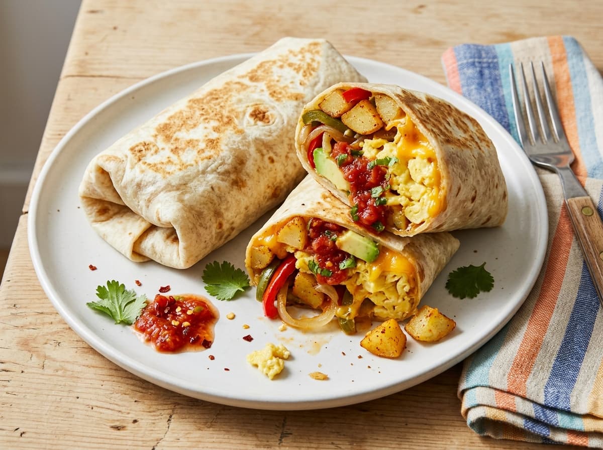 Egg & Cheese Breakfast Burrito - mexican dinner recipe